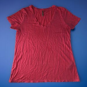 Banana Republic Women’s V-neck  The Signature Tee Pink / Melon Size Small